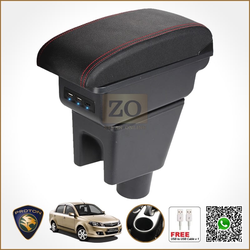 Proton Saga Blm Fl Flx Armrest Console Box 3 Usb Port Zyuan Online